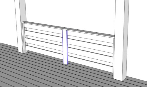 How to Build Horizontal Deck Railing - Plank and Pillow
