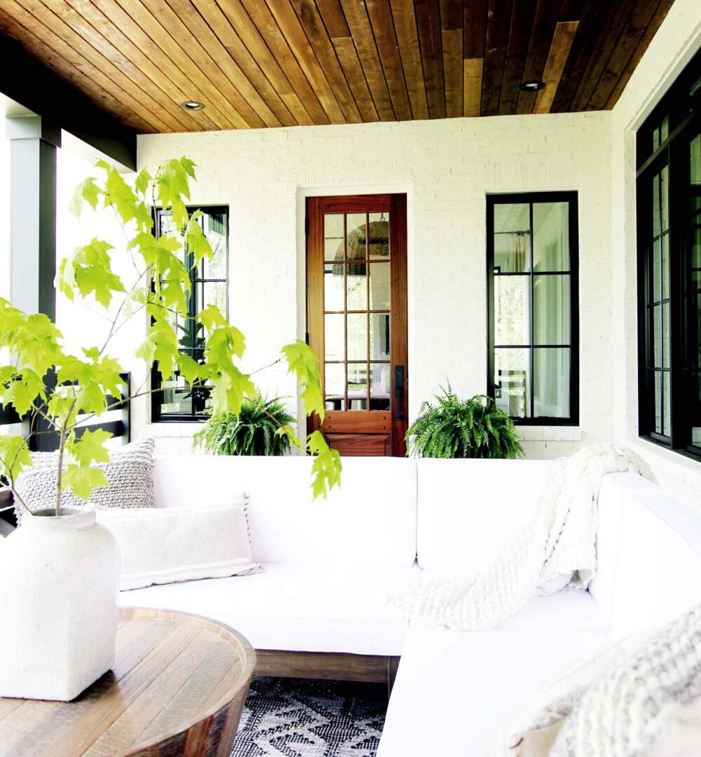 Back Porch Ideas on a Budget - Plank and Pillow